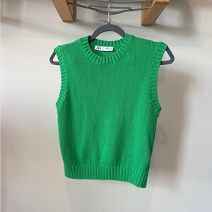 Zara Bright Green Knit Sweater